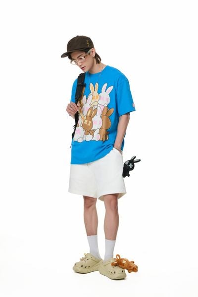 SLEEPY RABBIT SHORTS - WHITE