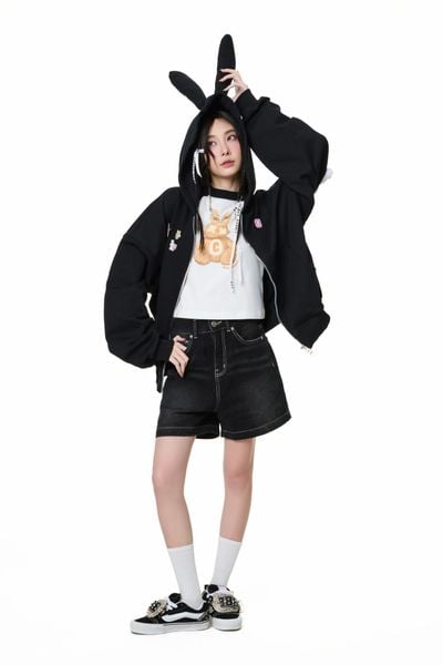 ÁO KHOÁC RABBIT BFF BOXY HOODIE