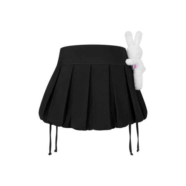 PUPPY RABBIT SKIRT - BLACK