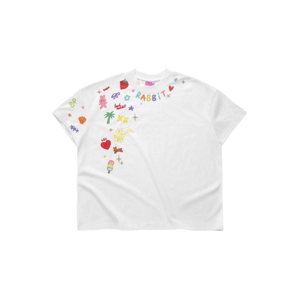 ÁO THUN SUMMER STICKER RABBIT BOXY TEE