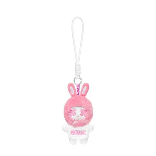 SHY RABBIT PIN/KEYCHAIN - WHITE