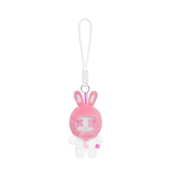SHY RABBIT PIN/KEYCHAIN - WHITE