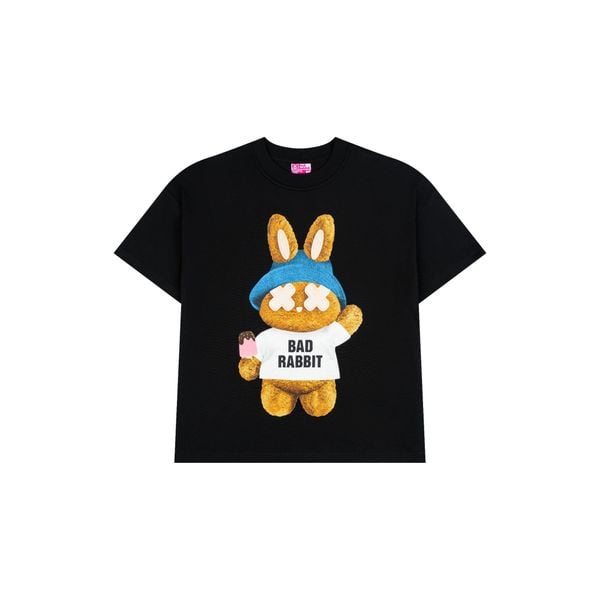 STICKY RABBIT TEE - BLACK