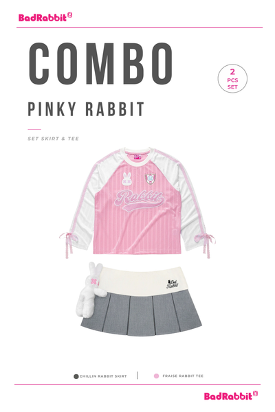 [COMBO 2 SẢN PHẨM - SIZE M] ÁO THUN FRAISE + CHÂN VÁY CHILLIN