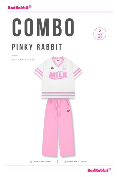 [COMBO 2 SẢN PHẨM - SIZE M] ÁO THUN MILKY + QUẦN PINKIE