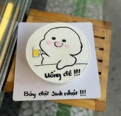 Bánh Bento Meme Cầm Cốc Bia Siêu Lầy