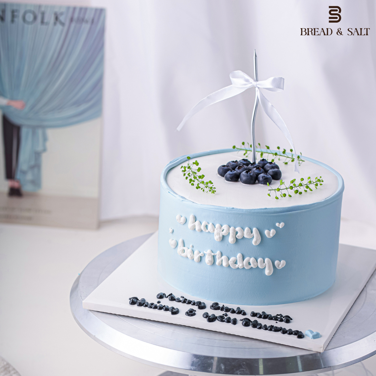  T Bánh Sinh Nhật Decor Xanh Dương Việt Quất Tinh Tế 