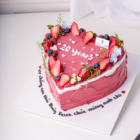  T Bánh Sinh Nhật Trái Tim Đỏ Ngọt Ngào 