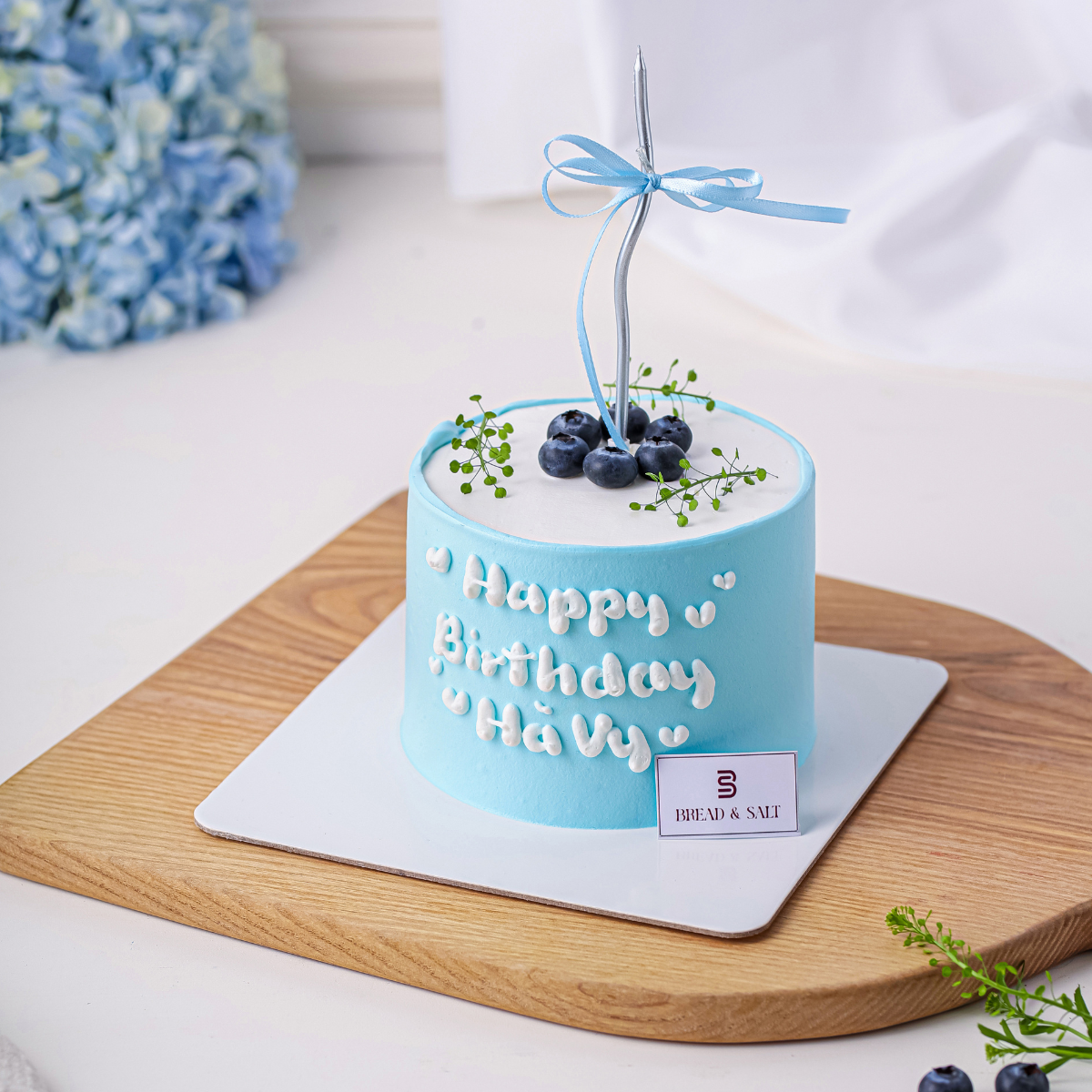  Bento Cake Xanh Dương Việt Quất 