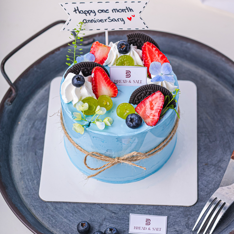  Bento Cake Xanh Dương Việt Quất 