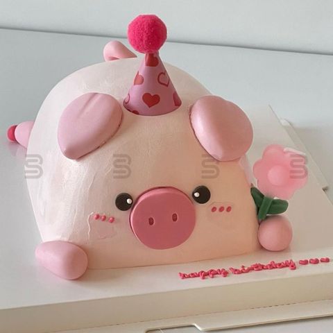  Bánh Sinh Nhật Chú Heo Hồng Cho Bé Yêu Size 20 