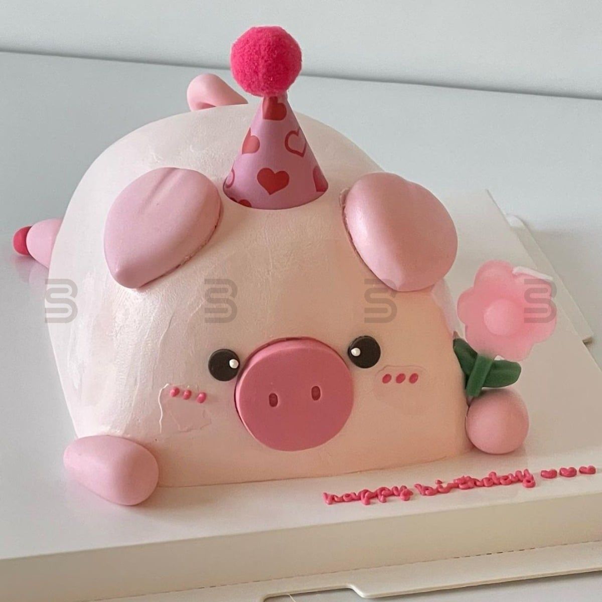  Bánh Sinh Nhật Chú Heo Hồng Cho Bé Yêu Size 20 