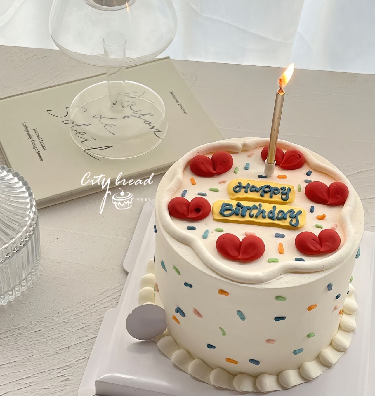  Bento Cake trái tim đỏ 