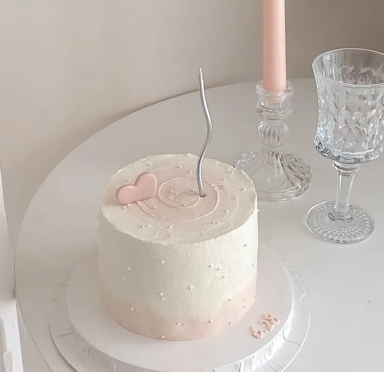  Bento Cake trái tim hồng 