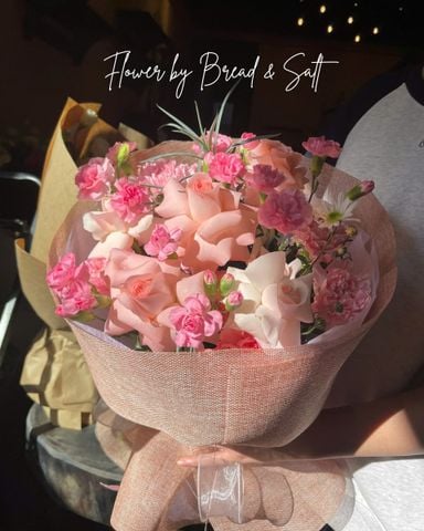  Bó Hoa Xinh Sang Trọng Tone Hồng 