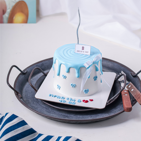  Bento Cake Xanh Dương Nơ 