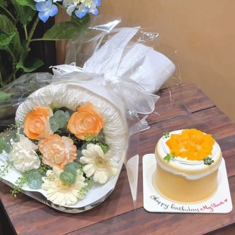  Set Bánh & Hoa Tone Cam 