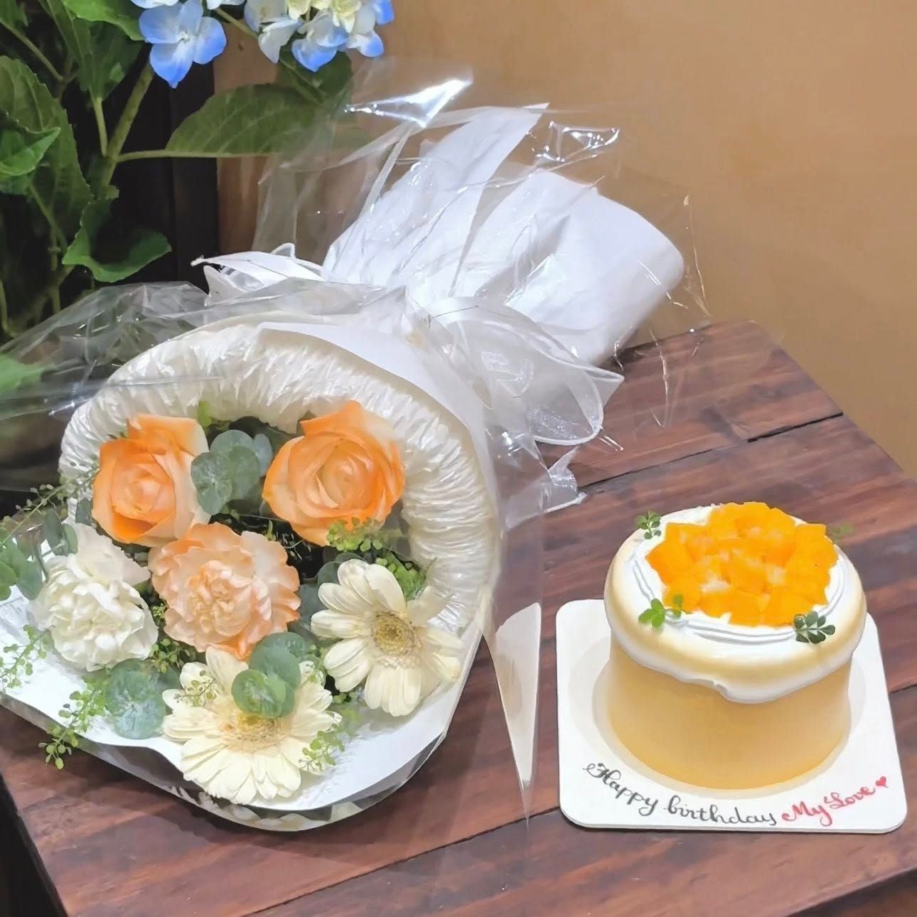  Set Bánh & Hoa Tone Cam 