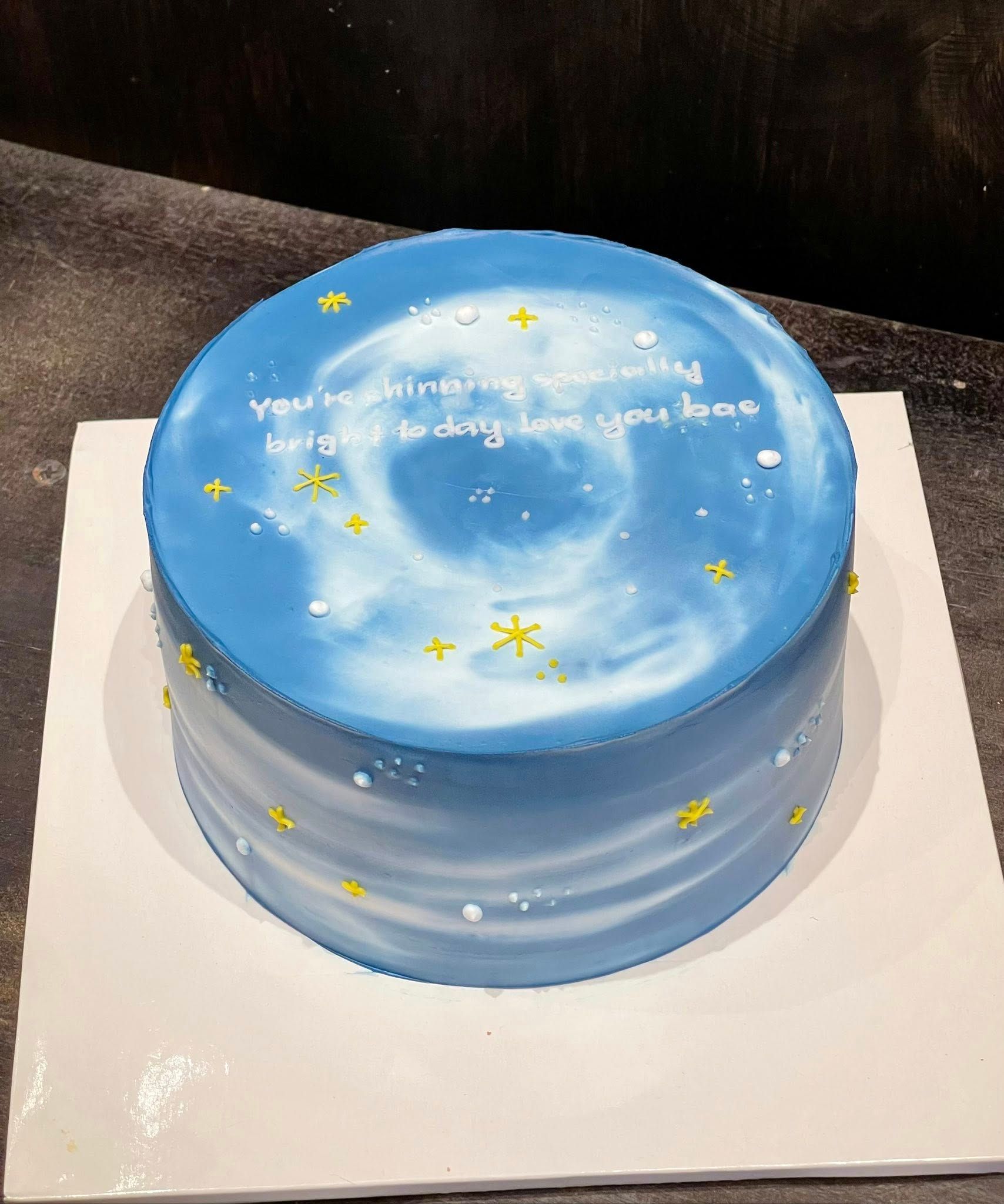  T Bánh Sinh Nhật Màu Xanh Da Trời 