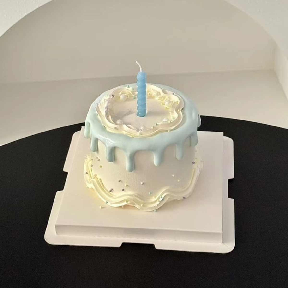  Bento Cake Xanh Dương Pastel 