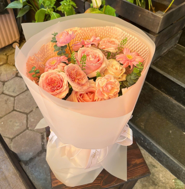  Bó Hoa Xinh Tone Hồng Nàng Thơ 