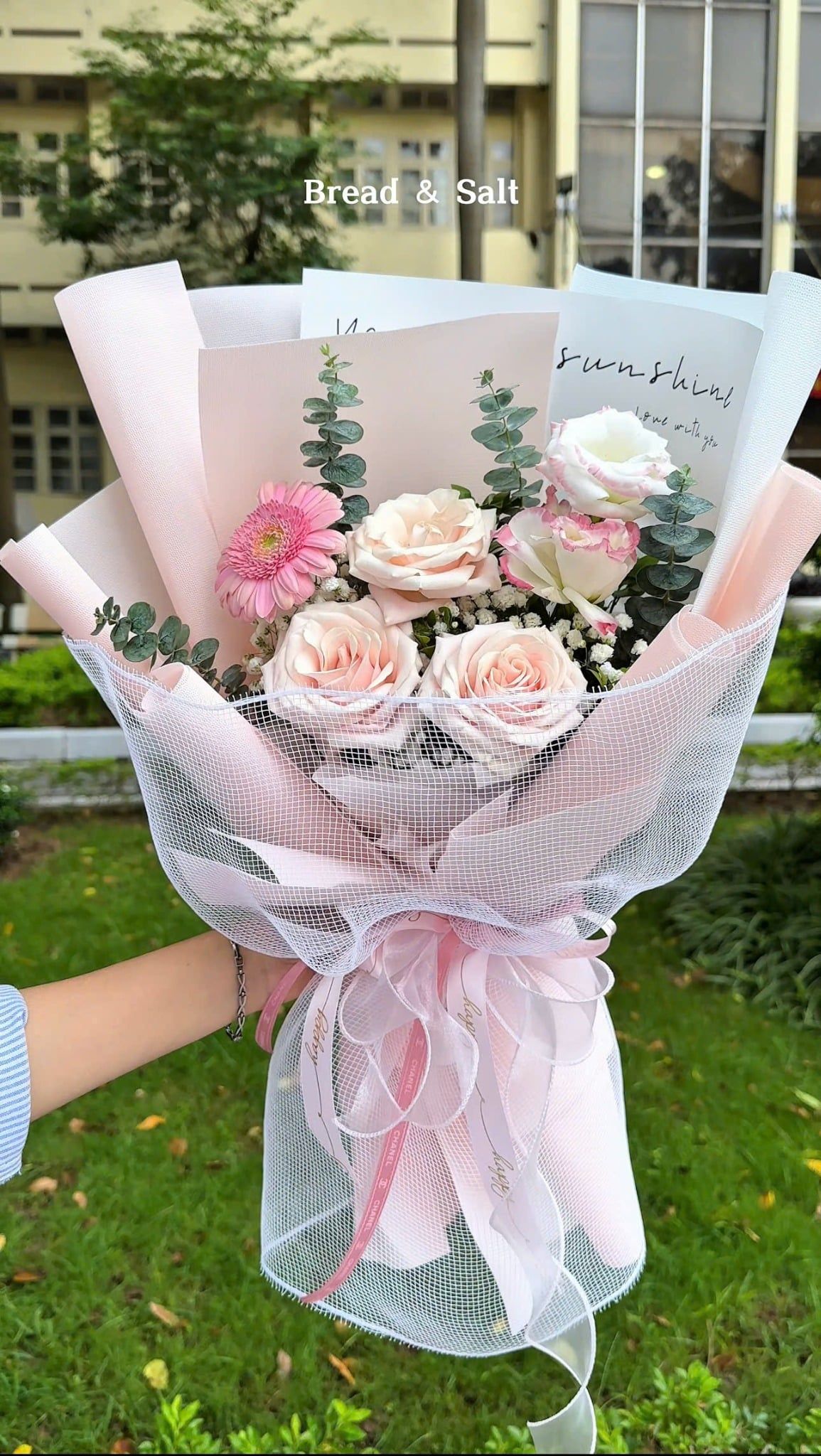  Bó Hoa Nhỏ Xinh Hồng Nhạt 