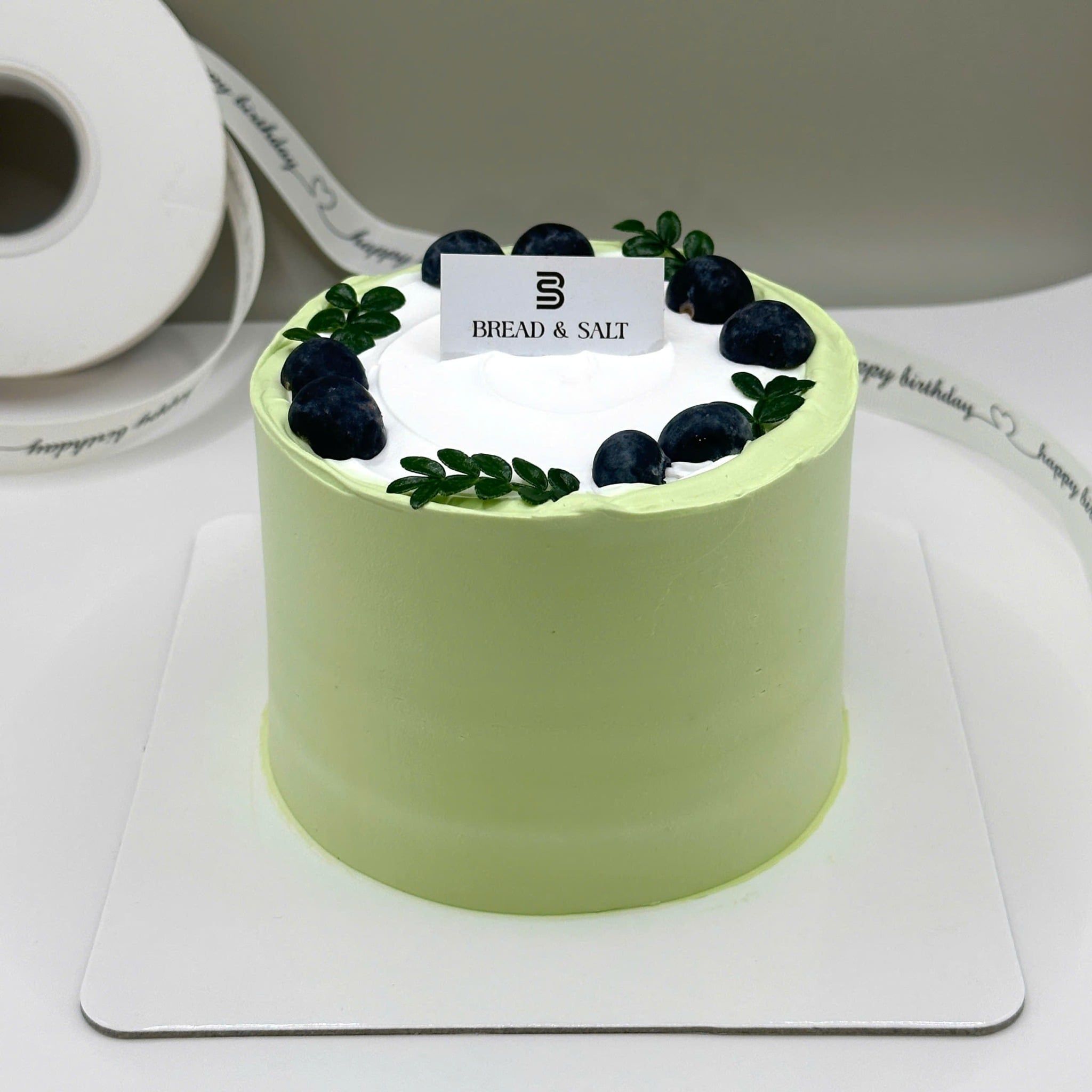  Bento Cake Xanh Lá Việt Quất 