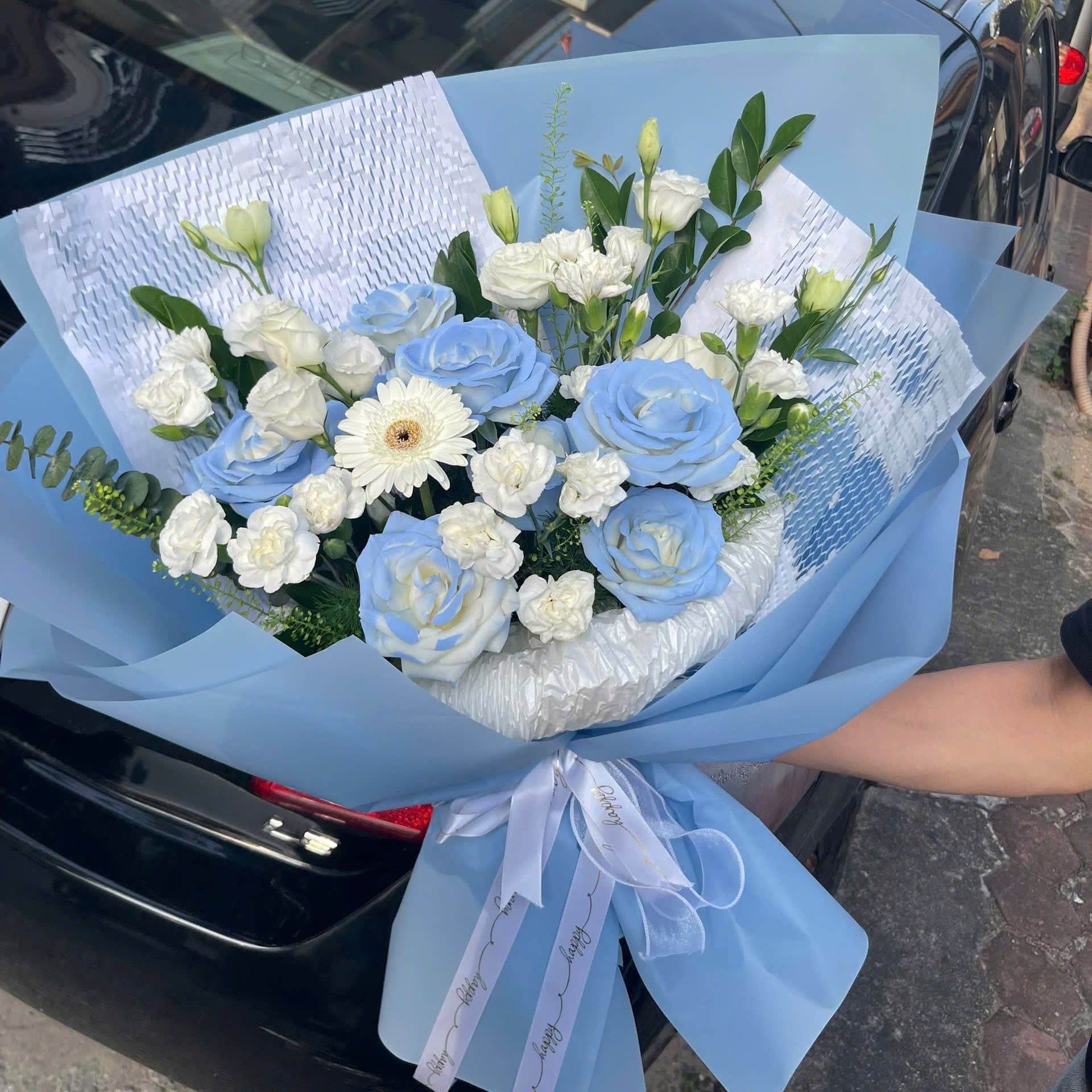  Bó Hoa Xinh Tone Xanh Dương 