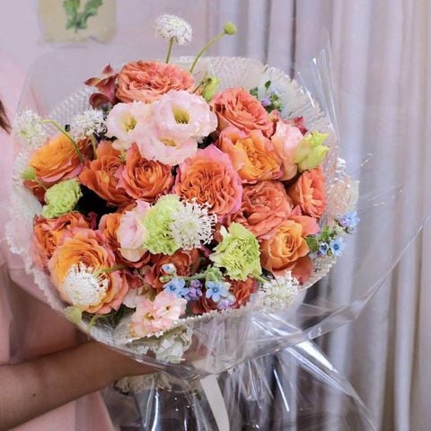  Bó Hoa Xinh Cam Vàng Rực Rỡ 