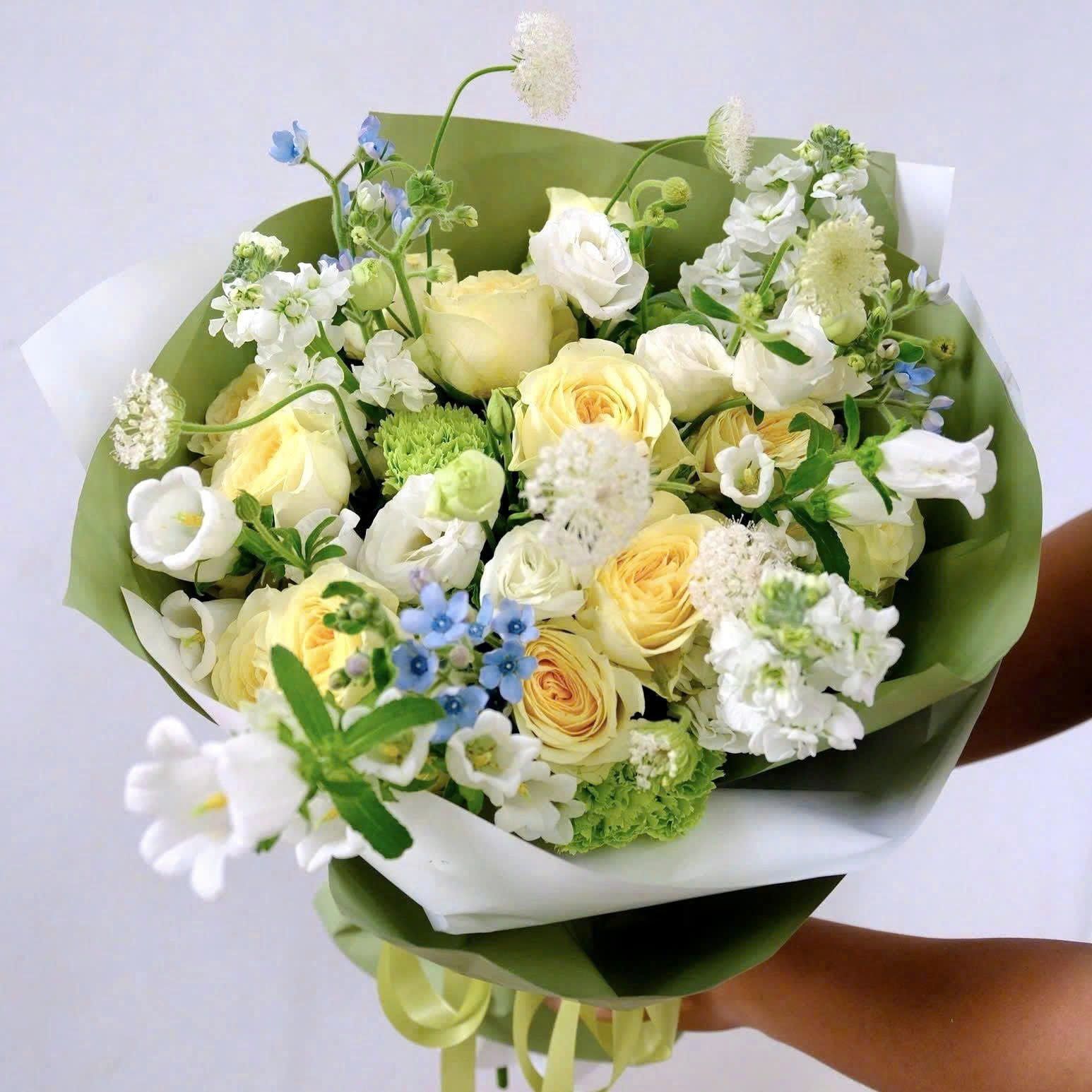  Bó Hoa Xinh Tone Xanh Lá Tặng Anh Người Yêu 