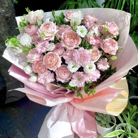  Bó Hoa Xinh Tone Hồng Tặng Sinh Nhật, Kỉ Niệm 