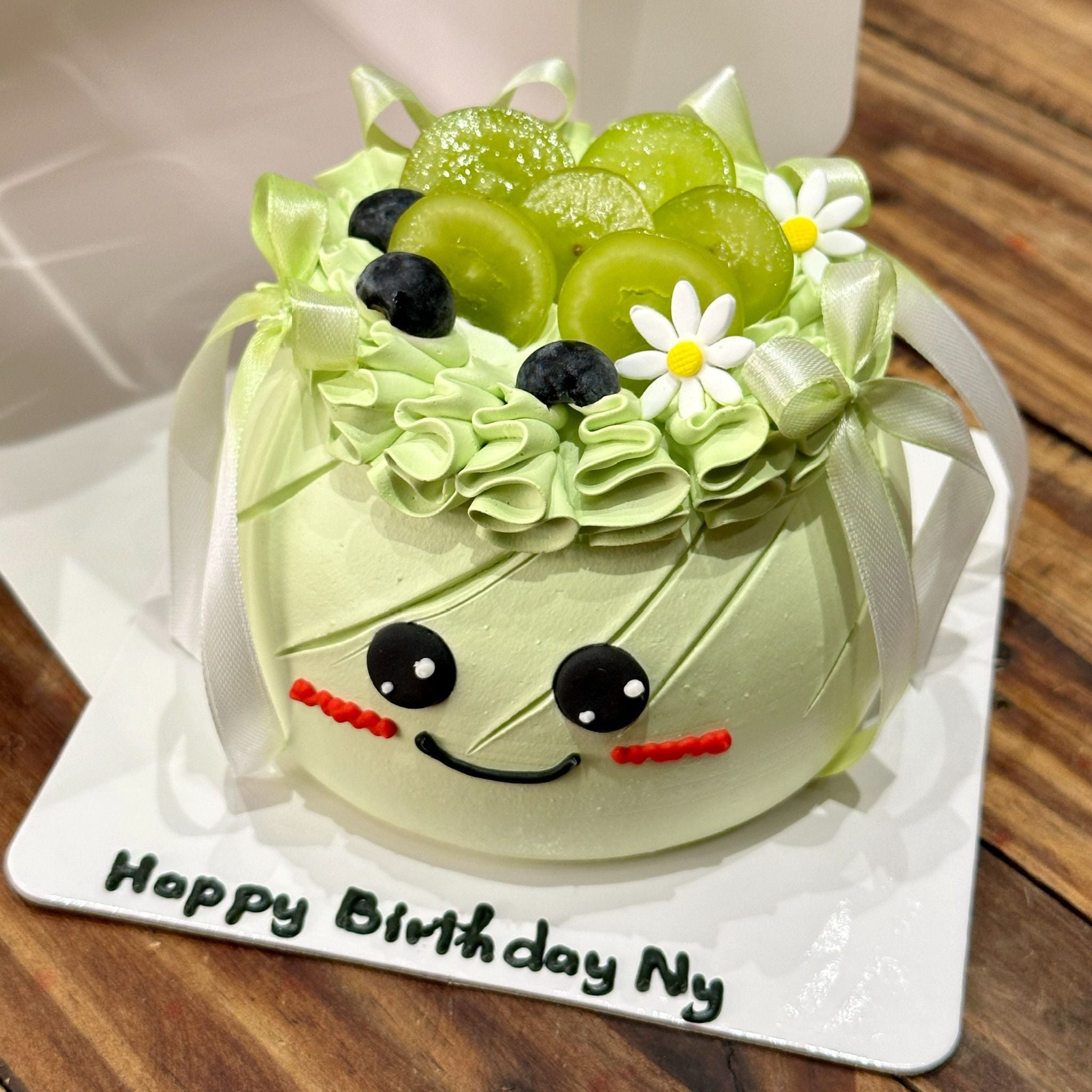  Bento Cake Hoa Quả Tươi Mặt Cười Dễ Thương 