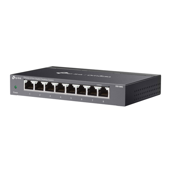 Switch TP-Link Omada DS108G 8-Port/1000Mbps/RJ45/IEEE 802.3x/802.1p/DSCP QoS/IGMP/Đen