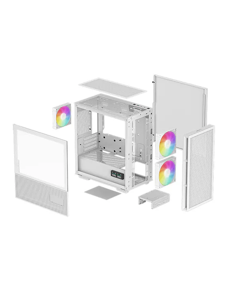 Case Deepcool CH360 DIGITAL WH Mid-tower mATX ARGB - White - 3F