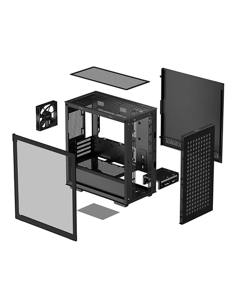 Case Deepcool CH370 m-ATX - Black - 1F