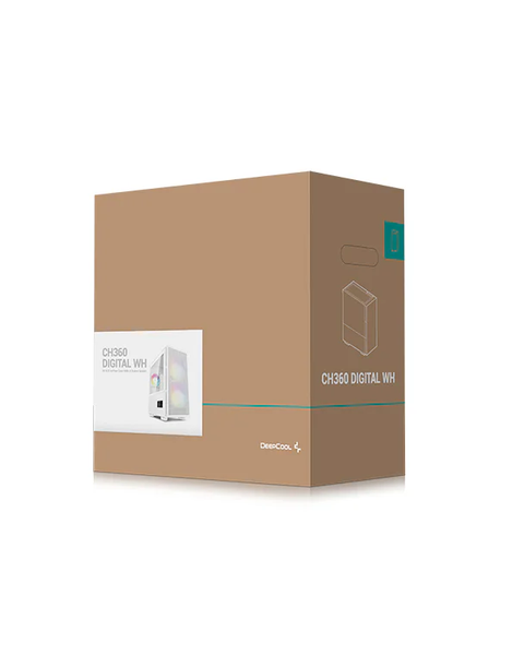 Case Deepcool CH360 DIGITAL WH Mid-tower mATX ARGB - White - 3F