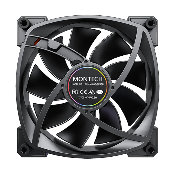 Quạt máy tính Montech RX140 PWM Reverse Fan Blade (Quạt Ngược)