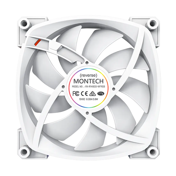 Quạt máy tính Montech RX140 PWM Reverse Fan Blade (Quạt Ngược)