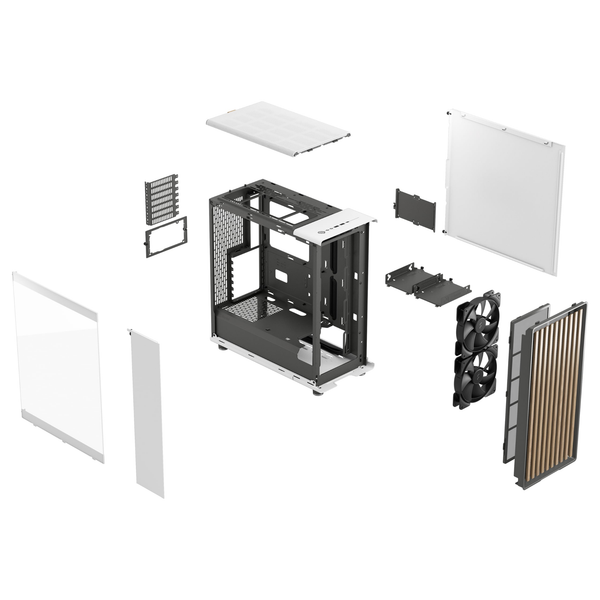 Case Fractal Design North Chalk White TG Clear Tint FD-C-NOR1C-04
