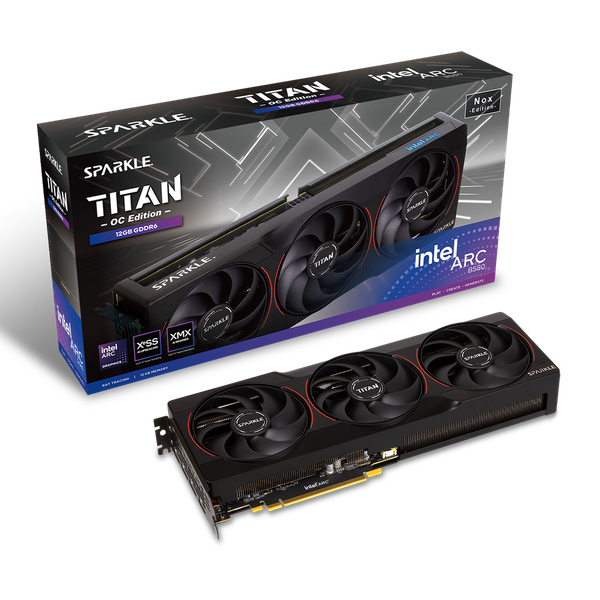VGA SPARKLE Intel Arc B580 TITAN Nox OC 12GB GDDR6 SB580TB-12GOC