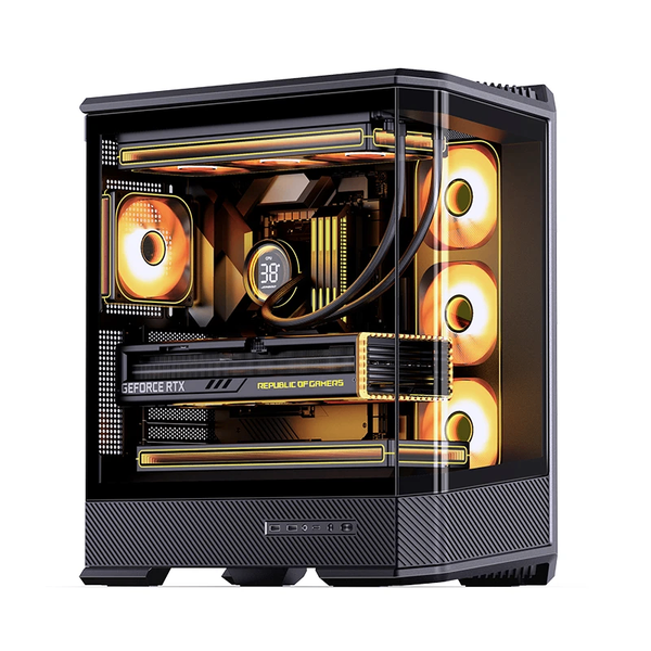 Case Jonsbo D400 Black - Kính Cường Lực Cong