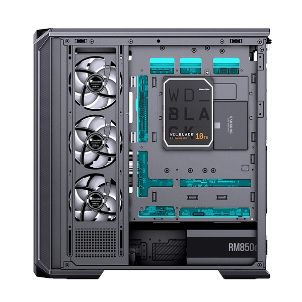 Case Jonsbo D400 Black - Kính Cường Lực Cong