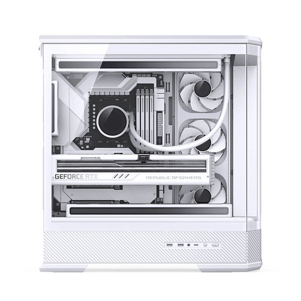 Case Jonsbo D400 White - Kính Cường Lực Cong