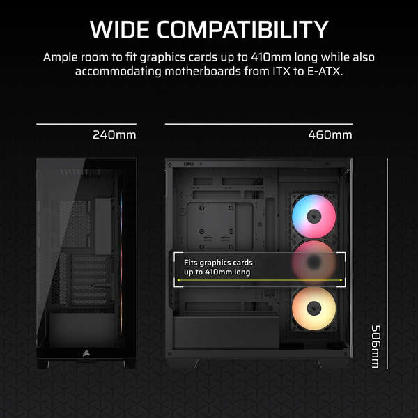 Vỏ máy tính Corsair 3500X RS-R ARGB Tempered Glass Mid-Tower, Black CC-9011322-WW