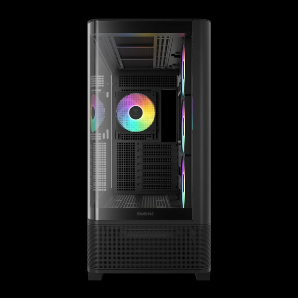Case Gamdias ATLAS P2 CG - Sẵn 4 Fan ARGB Syncmain, đi kèm Controller Hub 8 slots