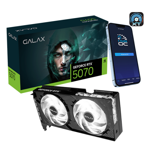 VGA GALAX GeForce RTX 5070 1-Click OC Black 57NON7MDBROC