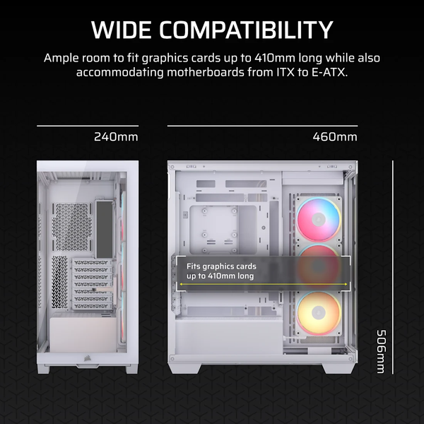Vỏ máy tính Corsair 3500X LX-R RGB iCUE LINK Tempered Glass Mid-Tower, White CC-9011325-WW