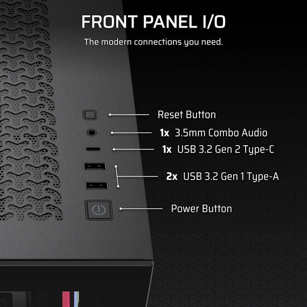 Vỏ máy tính Corsair 3500X LX-R RGB iCUE LINK Tempered Glass Mid-Tower, Black CC-9011324-WW