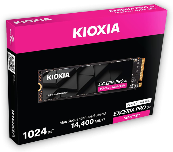 SSD Kioxia Exceria Pro G2 NVMe PCIe Gen5 x4 1TB R14400 W12700 LVE10Z1T02G8