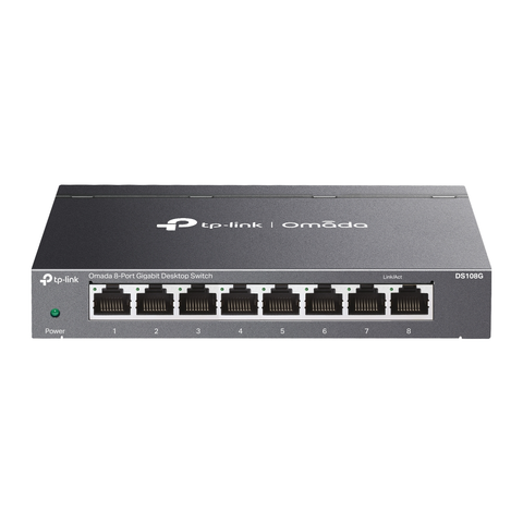 Switch TP-Link Omada DS108G 8-Port/1000Mbps/RJ45/IEEE 802.3x/802.1p/DSCP QoS/IGMP/Đen